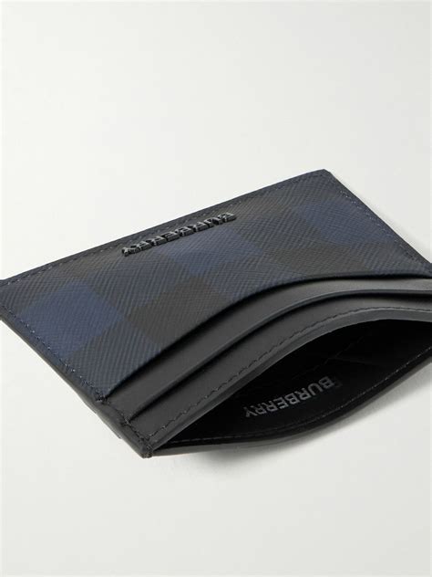 burberry checked canvas and leather cardholder|BURBERRY Checked canvas and leather cardholder .